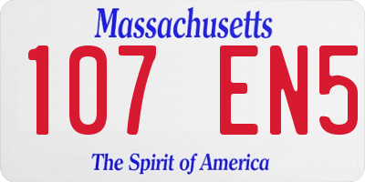 MA license plate 107EN5