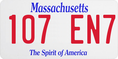 MA license plate 107EN7