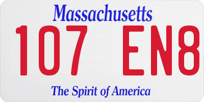 MA license plate 107EN8