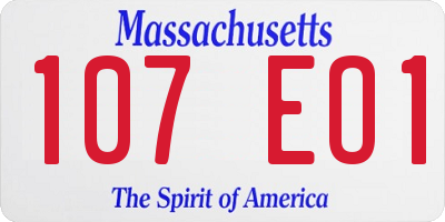 MA license plate 107EO1