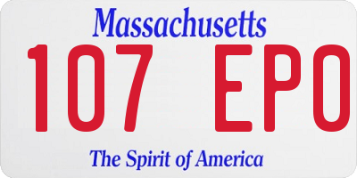 MA license plate 107EP0