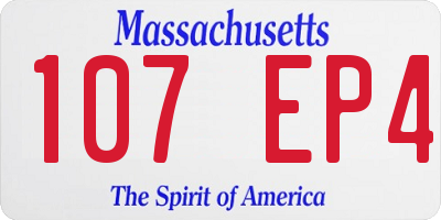 MA license plate 107EP4