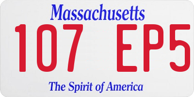 MA license plate 107EP5