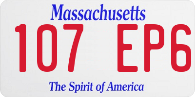 MA license plate 107EP6