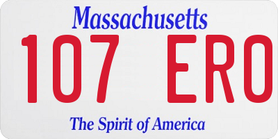 MA license plate 107ER0
