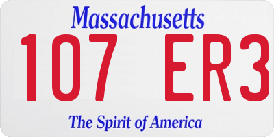 MA license plate 107ER3