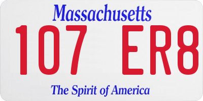 MA license plate 107ER8