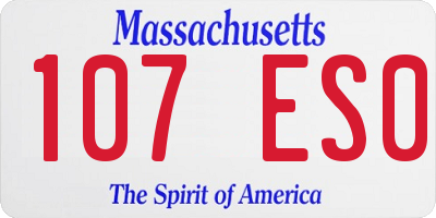 MA license plate 107ES0