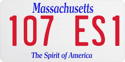 MA license plate 107ES1