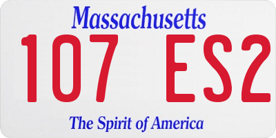 MA license plate 107ES2
