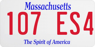 MA license plate 107ES4