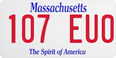 MA license plate 107EU0