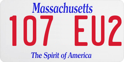 MA license plate 107EU2