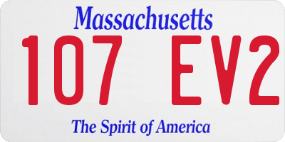MA license plate 107EV2