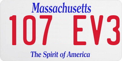 MA license plate 107EV3