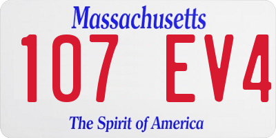 MA license plate 107EV4
