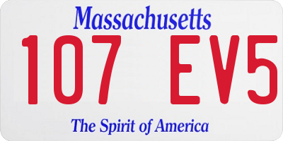MA license plate 107EV5