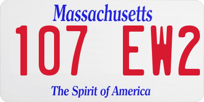MA license plate 107EW2