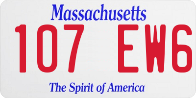 MA license plate 107EW6