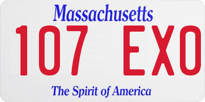 MA license plate 107EX0