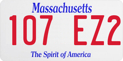MA license plate 107EZ2