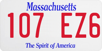 MA license plate 107EZ6