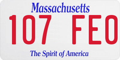 MA license plate 107FE0