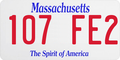 MA license plate 107FE2