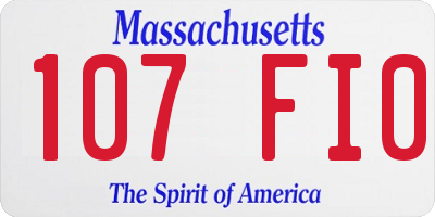MA license plate 107FI0