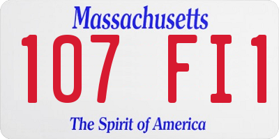MA license plate 107FI1