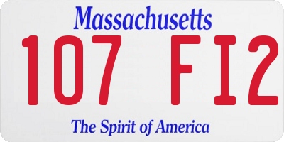 MA license plate 107FI2