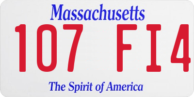 MA license plate 107FI4
