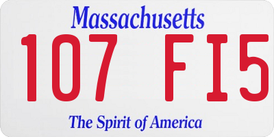 MA license plate 107FI5