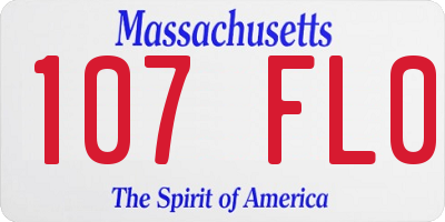 MA license plate 107FL0