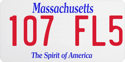 MA license plate 107FL5