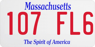 MA license plate 107FL6