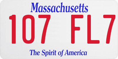 MA license plate 107FL7
