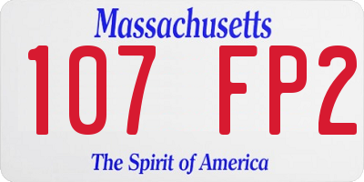 MA license plate 107FP2