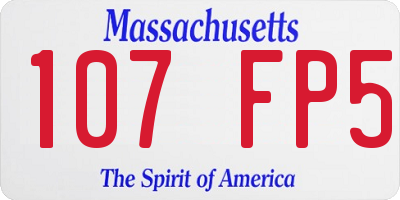 MA license plate 107FP5