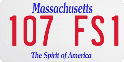 MA license plate 107FS1