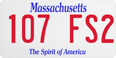 MA license plate 107FS2