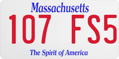 MA license plate 107FS5