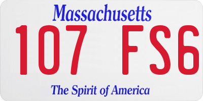 MA license plate 107FS6
