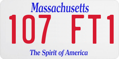 MA license plate 107FT1