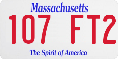 MA license plate 107FT2