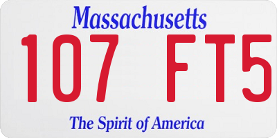MA license plate 107FT5