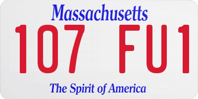 MA license plate 107FU1