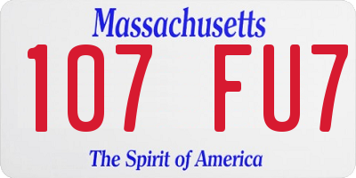 MA license plate 107FU7