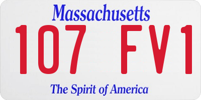 MA license plate 107FV1