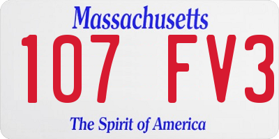MA license plate 107FV3